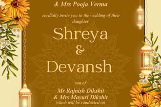 design elegant indian wedding invitation card