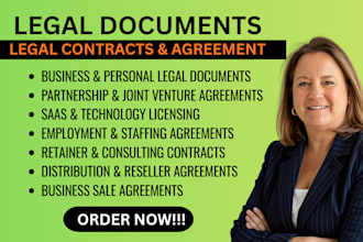 draft legal documents, agreements, and contracts for you