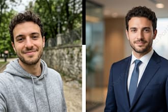 create a professional ai business headshot