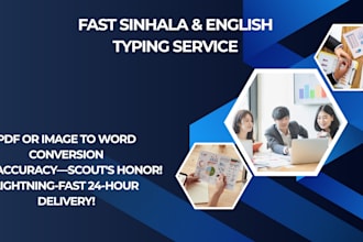 do fast sinhala and english typing, pdf to word conversion