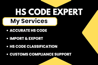 be your hs code expert for import export and customs classification