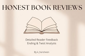 read your book and provide an honest detailed review