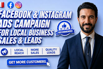 create facebook and instagram ads campaign for local business sales and leads