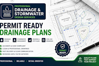 design professional drainage plans and stormwater site layouts