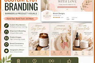 design custom etsy branding banners  product visuals