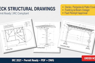 create structural drawings for your residential deck, patio cover, or pergola