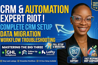 set up lofty crm, follow up boss, gohighlevel automation and email campaigns