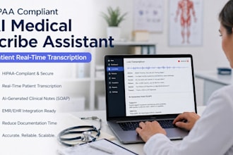 do hipaa compliant ai medical scribe assistant, patient real time transcription