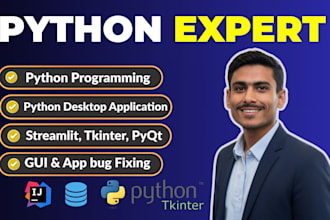 build python desktop apps using streamlit, tkinter and pyqt