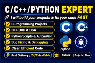 help you in c, cpp and python projects