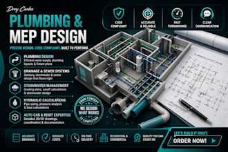 design plumbing system drainage plan and water supply layout in autocad