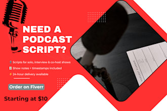 write scripts and show notes