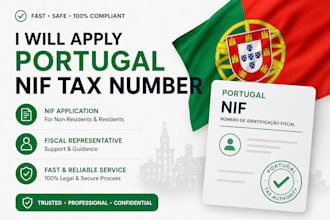 get your portugal nif tax number with fiscal representative support