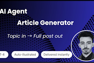 build an ai article generator that writes and illustrates full posts on demand