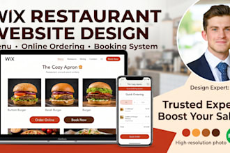 design wix restaurant menu online food site cafe booking diner bakery website