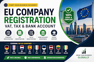register your eu company, vat and tax id in germany, france,netherlands, estonia