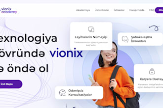 design and develop a modern startup landing page website