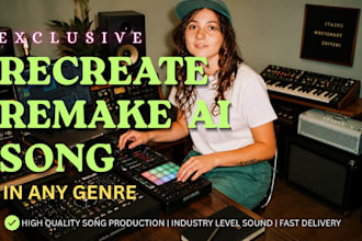 recreate ai song remake song suno ai cover song or backing track in high quality