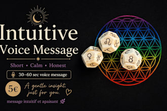 send you a short intuitive voice message using astro dice