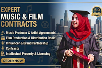 draft or review music, film, and entertainment contracts