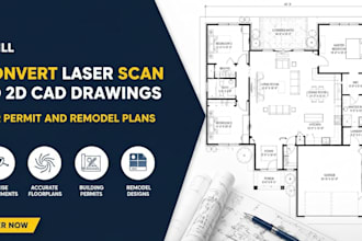 convert small laser scan area to basic 2d cad floor plan, clean PDF output