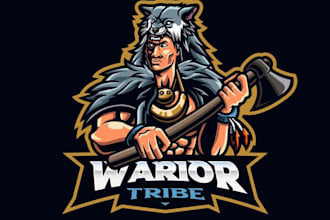design wonderful make new style warriors inland tribes mascot logo design