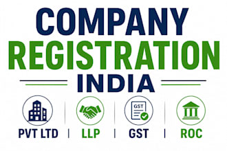 do company registration in india pvt ltd llp opc with roc compliance