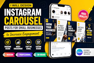 design instagram carousel posts for small businesses to increase engagement