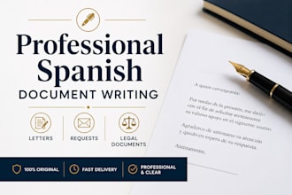 write professional legal and formal documents in spanish