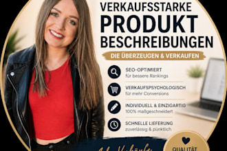 ich schreibe verkaufsstarke produktbeschreibungen mit SEO