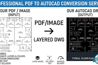 provide high quality pdf to autocad conversion services