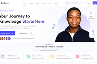 design lms website using wordpress, learndash or tutor lms