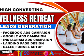 retreat marketing wellness retreat lead yoga retreat lead google ads facebook ad