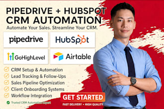 setup pipedrive hubspot gohighlevel bitrix24 trello notion airtable automation