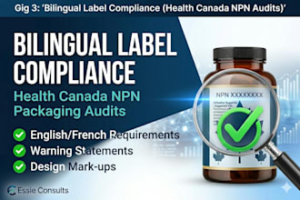 your supplement formula and ensure health canada npn bilingual label compliance