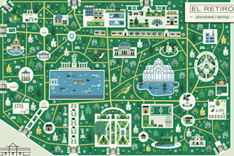design vector map illustrations for travel, real estate, or events