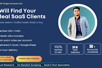 build a verified abm target account list of ideal saas clients