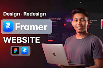 design a modern framer landing page for your saas or startup