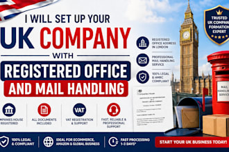 set up your UK company with registered office and mail handling vat support