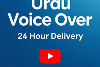 record a young, energetic urdu voice over for your video