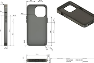 create professional cad technical drawings for  packaging and phone cases
