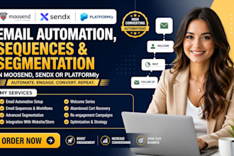 setup email automation moosend sendx platformly email sequences segmentation