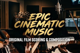 compose epic soundtrack, film score, game and background music
