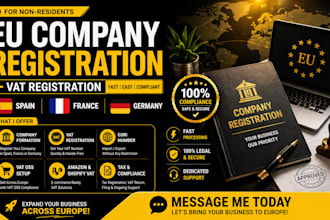 do eu company registration in spain, france, germany and vat for non residents