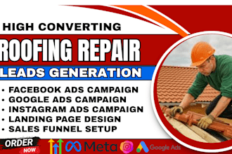 roofing repair marketing roofing construction leads google ads facebook ads