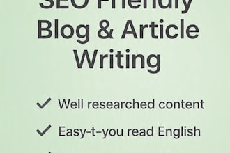 do write blog posts and articles