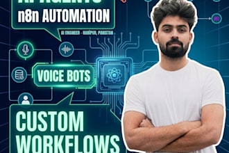 create ai agents, n8n workflows and voice bots