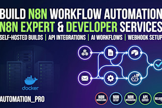build n8n workflow automation n8n setup n8n integration n8n developer n8n expert