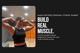 create a personalized muscle building program for women