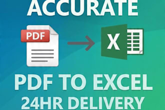 do 1 hour fast data entry excel PDF typing
